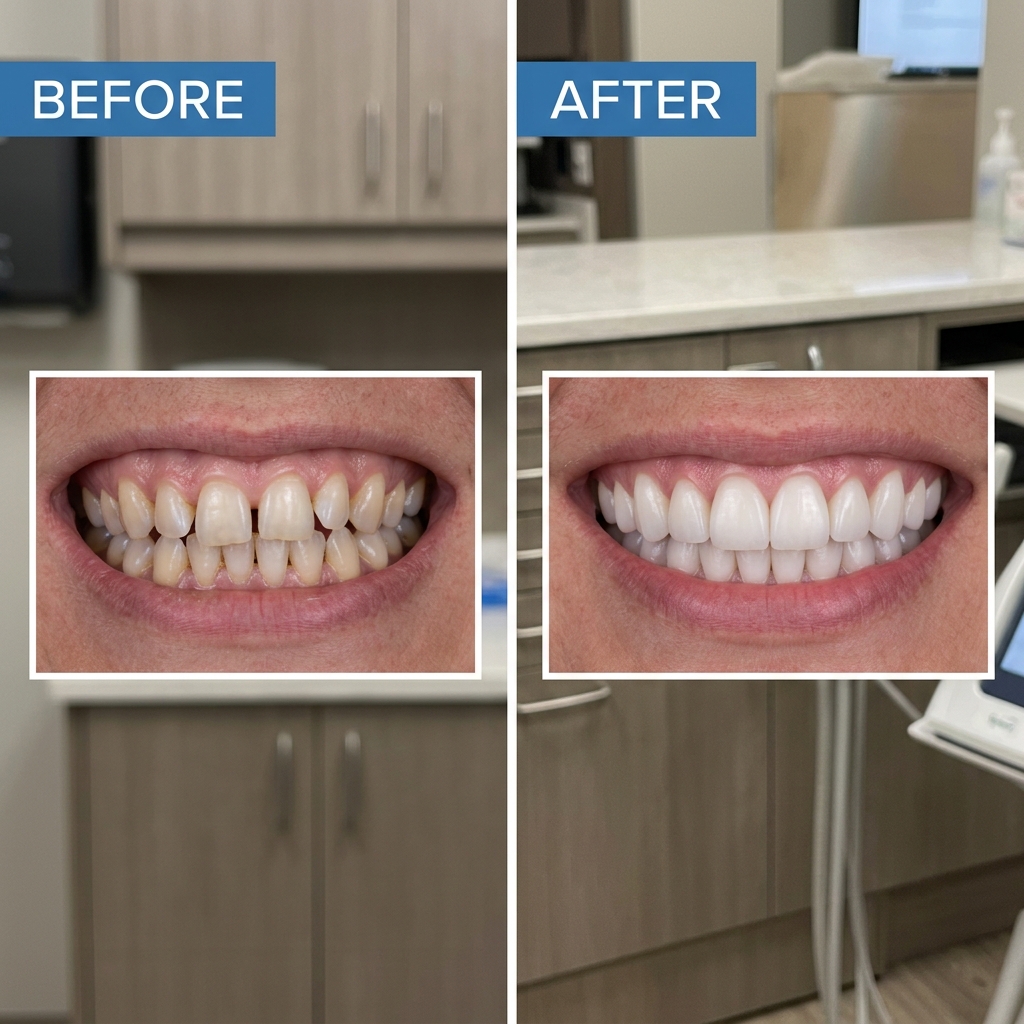 Smile Makeover Before and After SLVR Dental